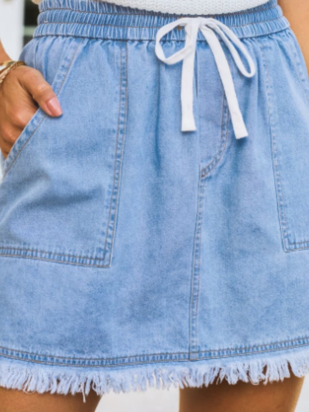 CUPSHE Blue Mini Skirt - Medium